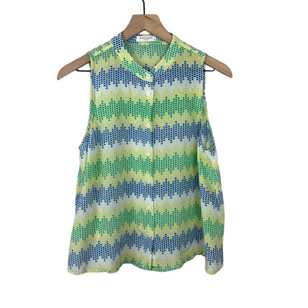 Equipment Femme Mara Abstract Print Sleeveless Blouse